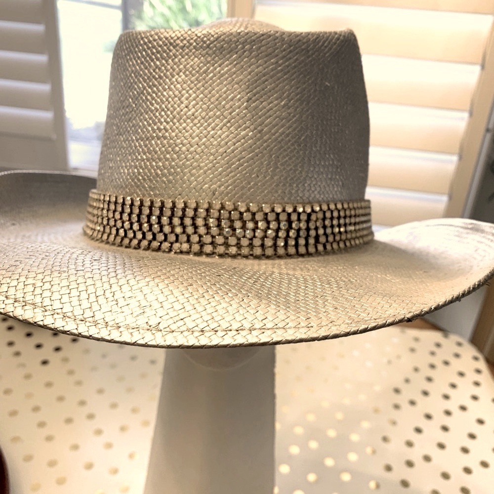 Vintage Paul Harris Silver cowboy hat with rhinestones